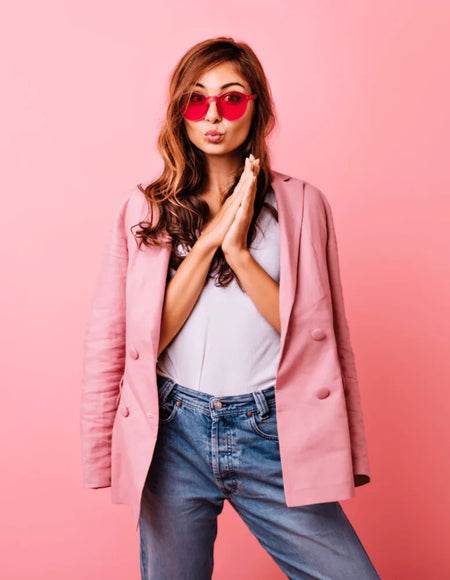 Lovable Ginger Girl Elegant Pink Jacket