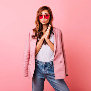 Lovable Ginger Girl Elegant Pink Jacket