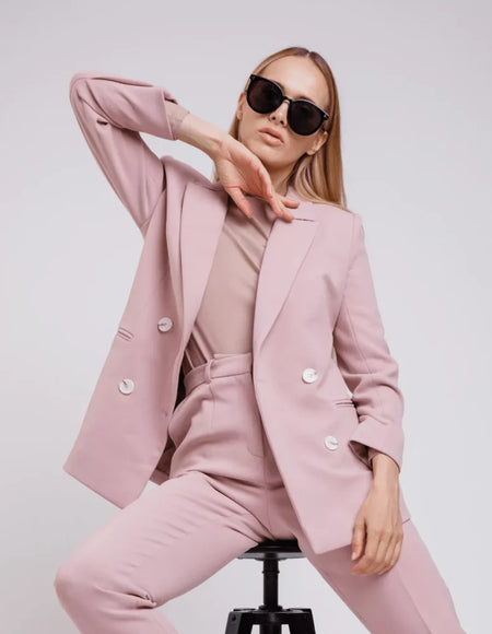 Pretty Pastel Pale Pink Suit Jacket